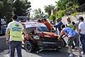 Renault 5 GT con il pilota Calonna Cosimo vicino alla portiera della guida alla 58^ Coppa Selva di Fasano